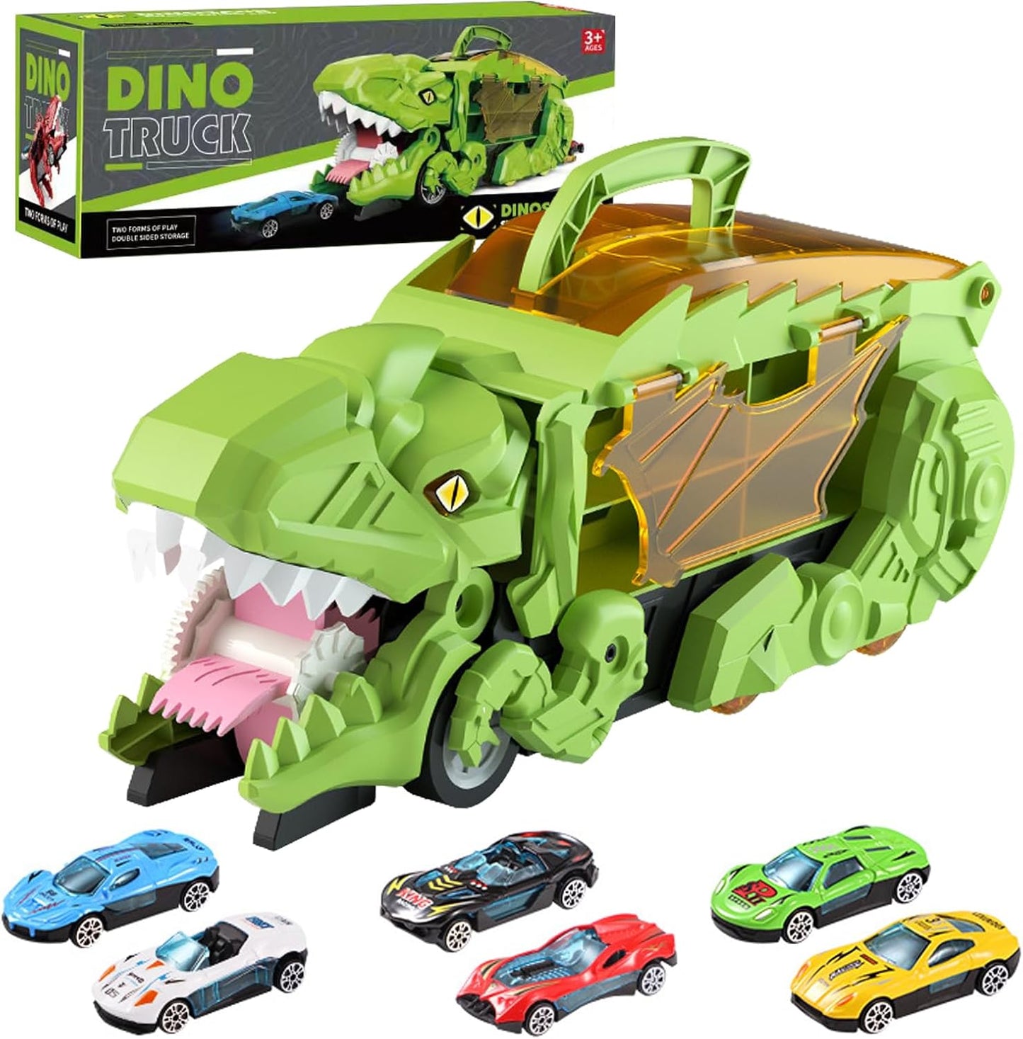 🦖🚛 Dino Truck Transporteur – Le Camion Dinosaure qui Avale et Transporte les Voitures !
