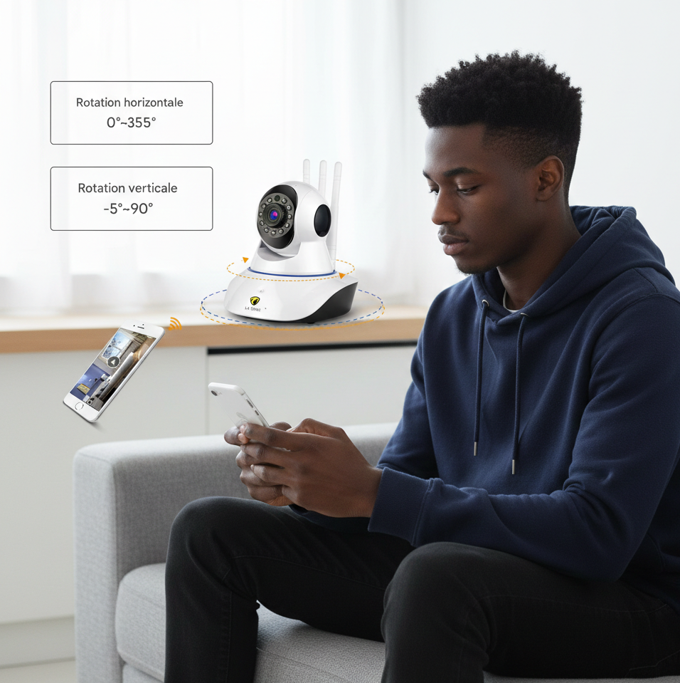 📷 Caméra WiFi Intelligente HD – Dormez Tranquille, Elle Veille