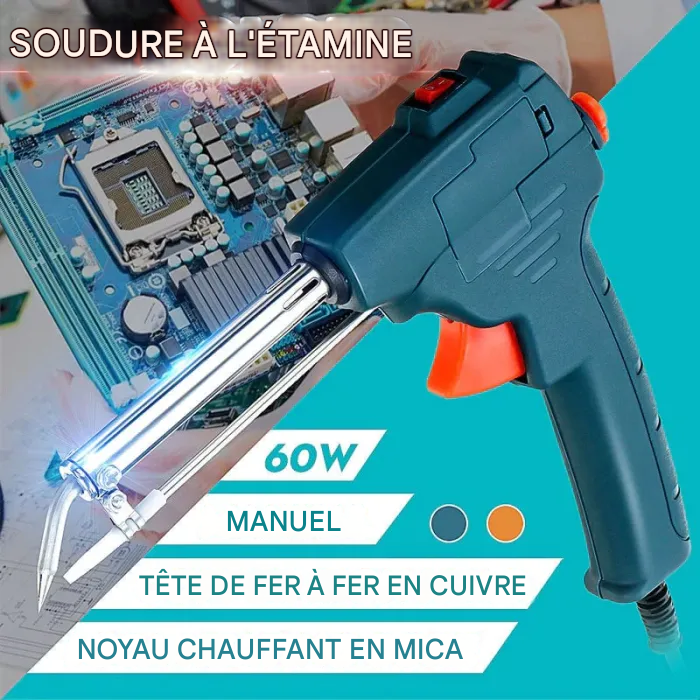 🔥 Pistolet à Souder Électrique 60W – Kit de Soudure Électronique