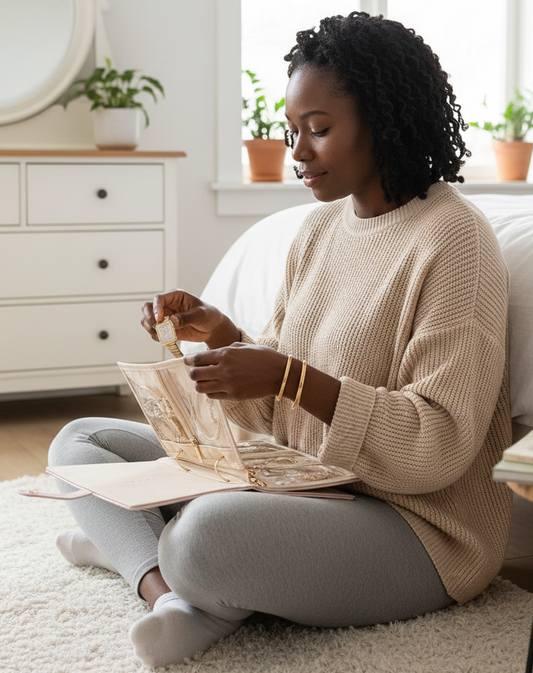 💍 Porte-Bijoux de Voyage Élégant – Organisateur Compact pour Bijoux