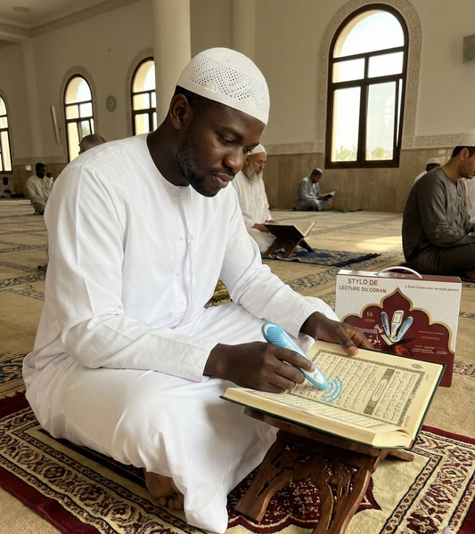 Stylo de Lecture du Coran – Stylo Parlant Bluetooth avec 16 Livres & Apprentissage Tajwid