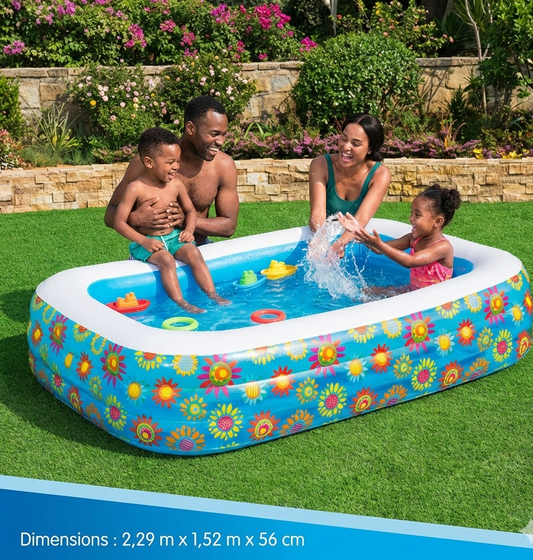 🛒 Piscine Gonflable Familiale – Fraîcheur & Amusement à Domicile