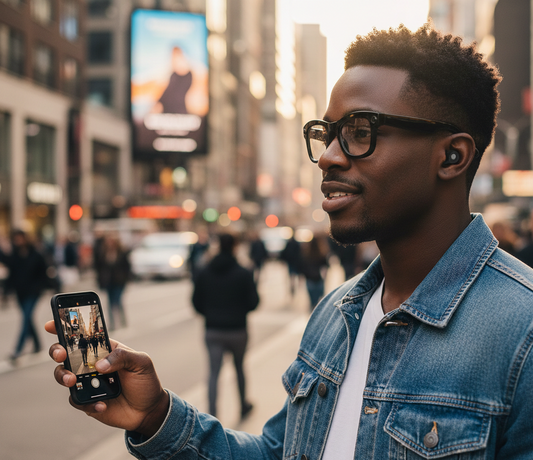 Lunettes Intelligentes AI M01PRO – Caméra HD 1080p, Traduction IA & Réduction de Bruit ENC