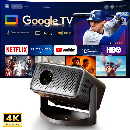 🎥 Smart-Projecteur HD 4K Portable – Android 11 & Correction Automatique